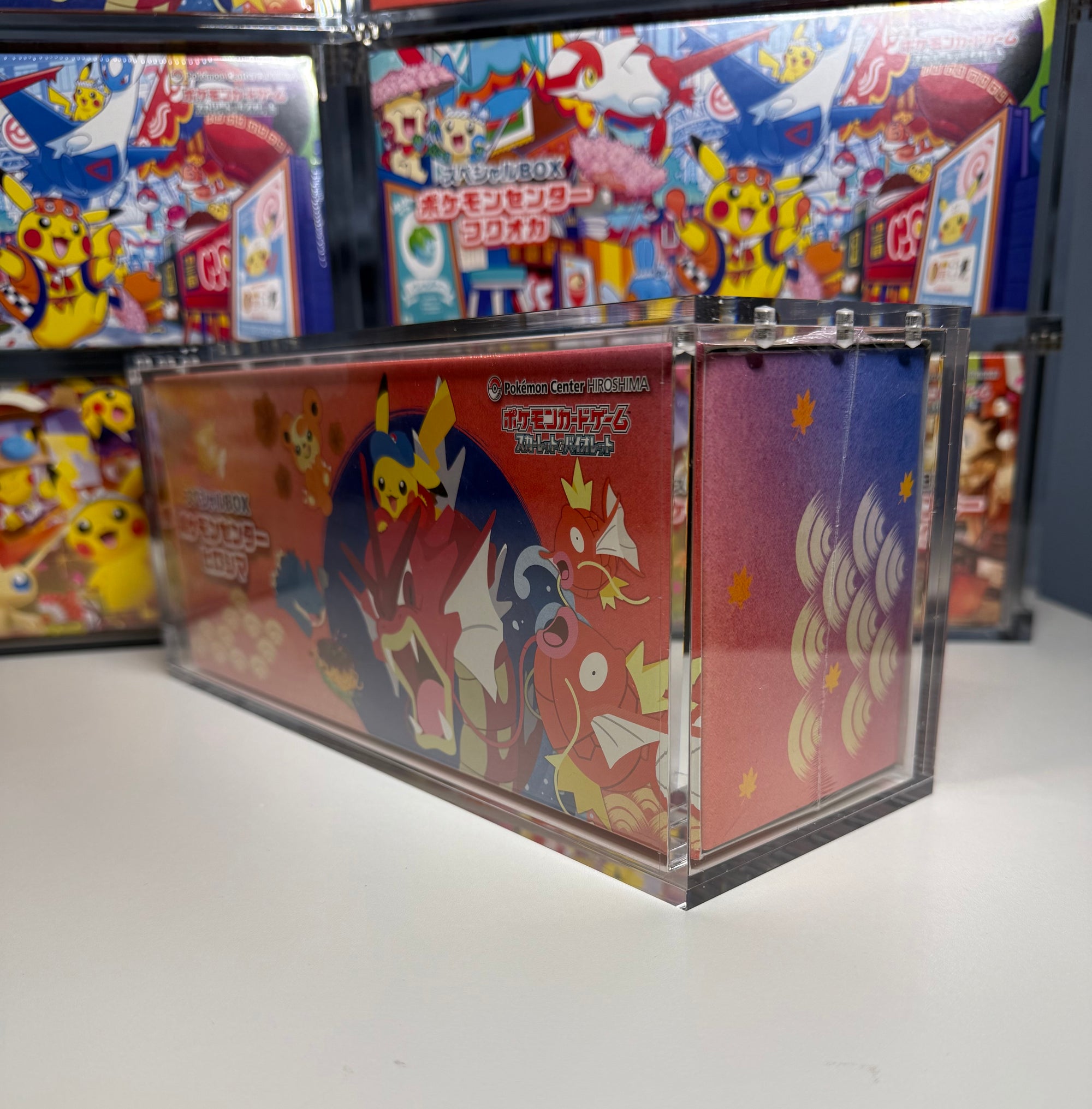 PRE ORDER - 3x Acrylic Case For Pokémon Center Tohoku/Hiroshima/Fukuoka Japanese Special Box