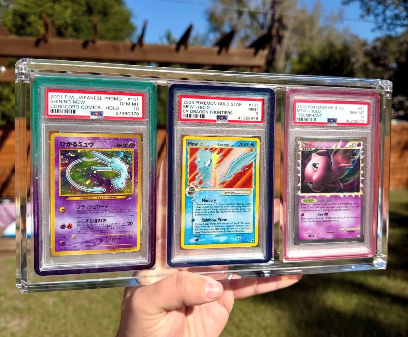 Triple PSA Graded Slab Bumper Acrylic Display Case Magnetic | PRESALE - SHIPS MAY 14
