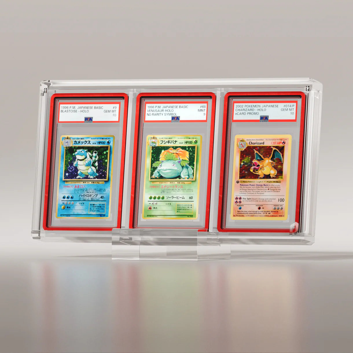 Triple PSA Graded Slab Bumper Acrylic Display Case Magnetic | PRESALE - SHIPS MAY 14