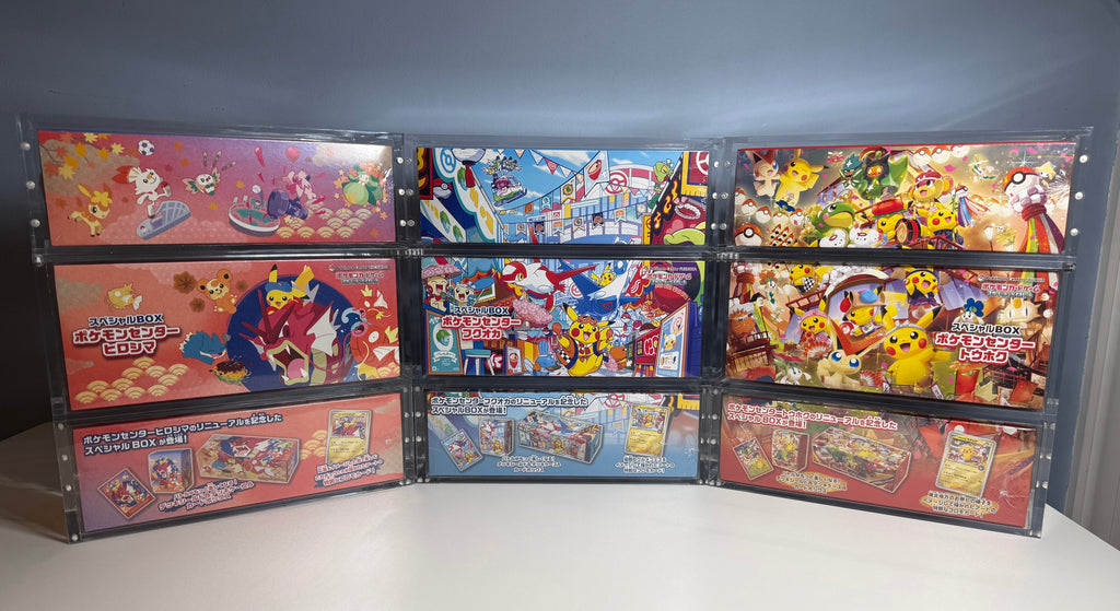3x Acrylic Case For Pokémon Center Tohoku/Hiroshima/Fukuoka Japanese Special Box