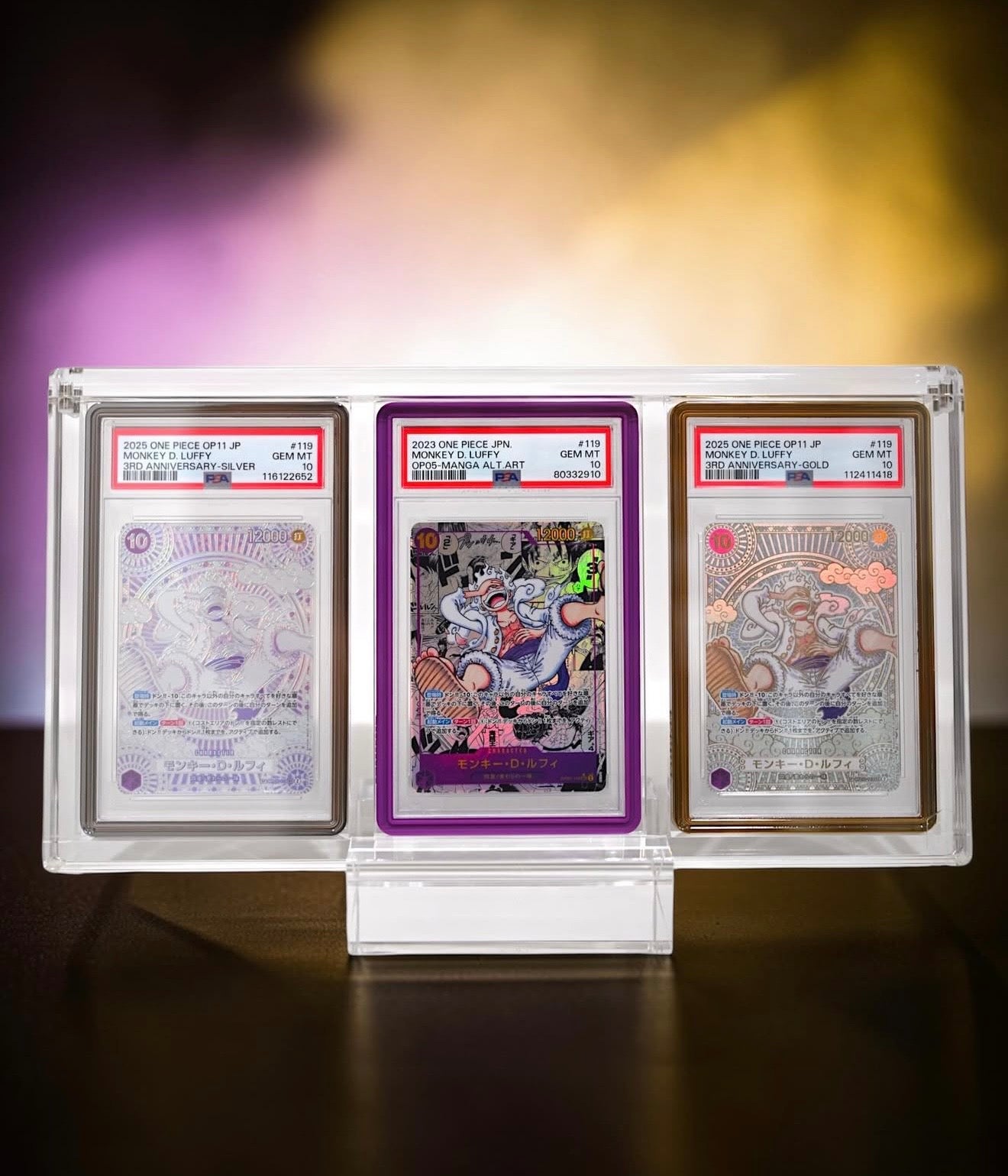 Triple PSA Graded Slab Bumper Acrylic Display Case Magnetic | PRESALE - SHIPS MAY 14