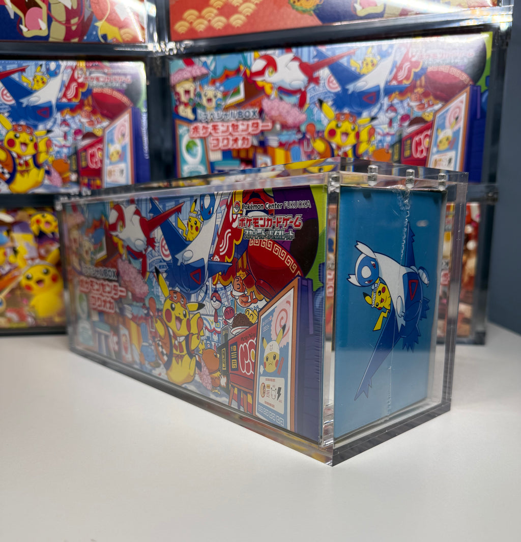 3x Acrylic Case For Pokémon Center Tohoku/Hiroshima/Fukuoka Japanese Special Box