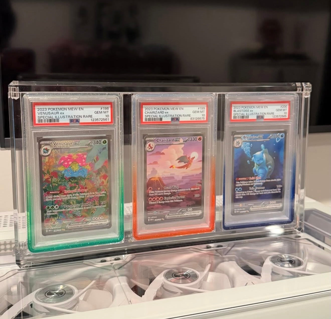 Triple PSA Graded Slab Bumper Acrylic Display Case Magnetic | PRESALE - SHIPS MAY 14