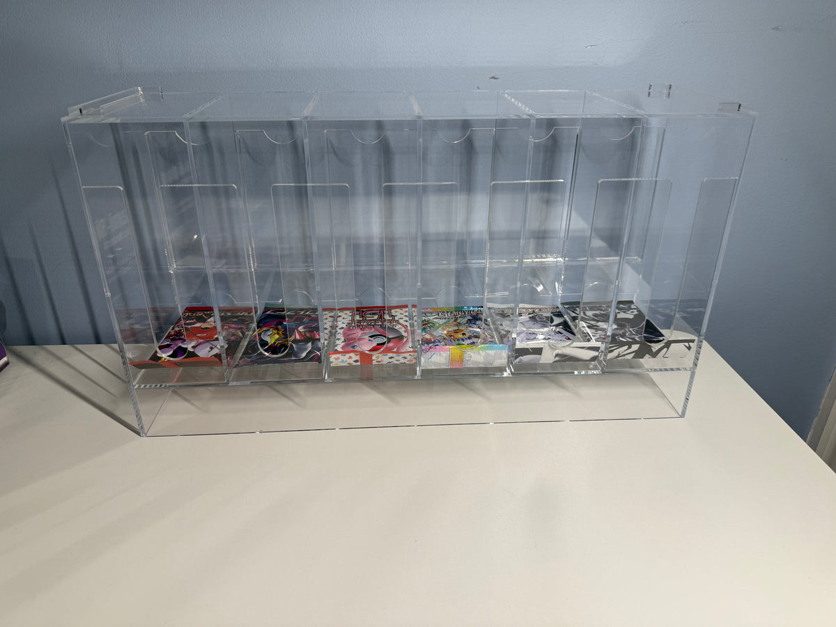 Acrylic 6-Slot Booster Pack Dispenser Display Stand – Pokémon & TCG