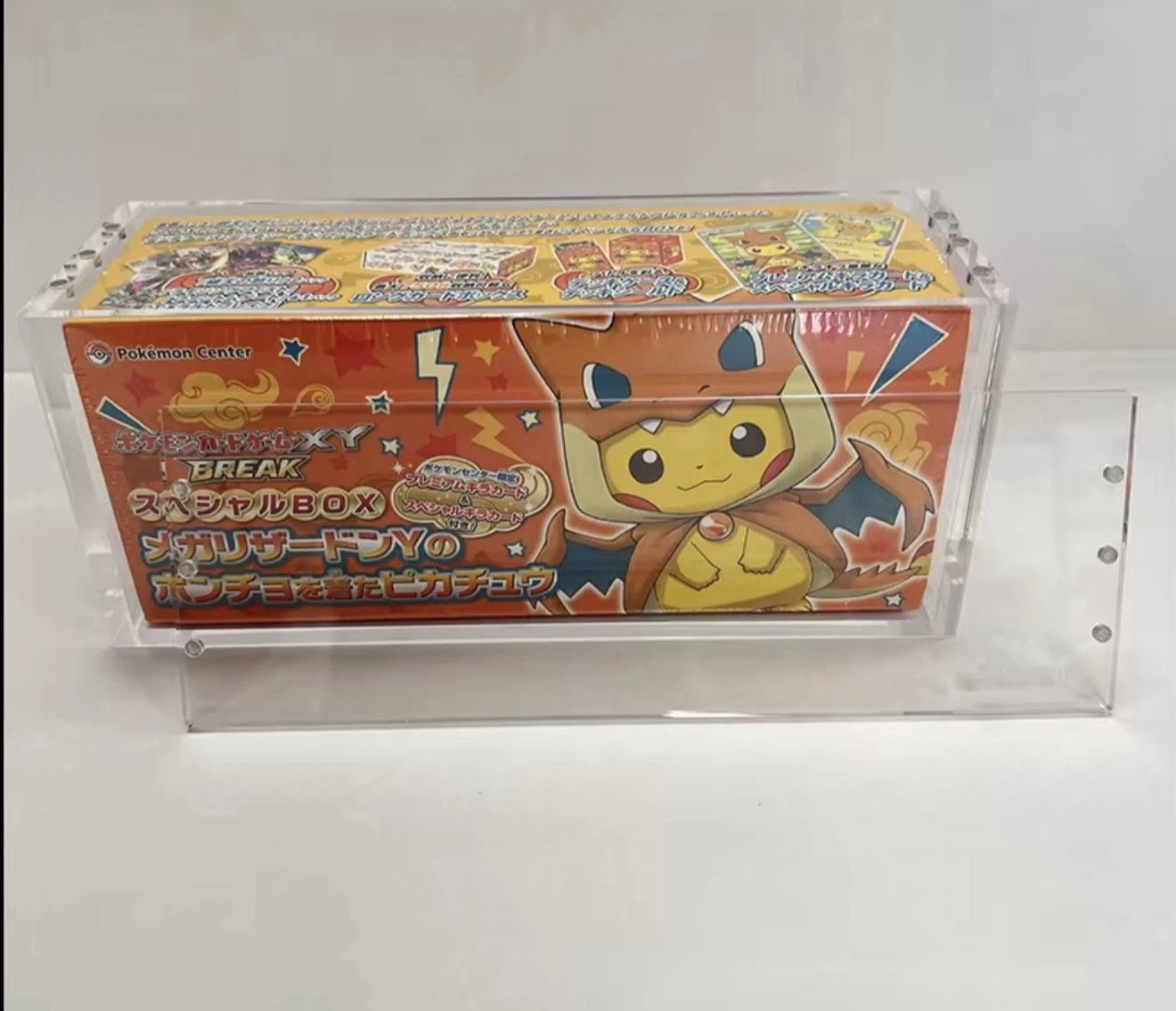 PRE ORDER - 3x Acrylic Display Case for Poncho Pikachu, Kanazawa & Special Box