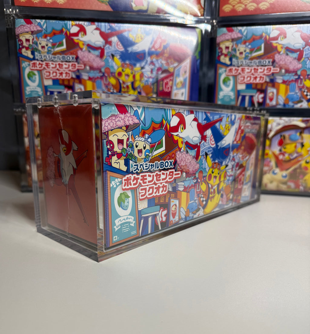 3x Acrylic Case For Pokémon Center Tohoku/Hiroshima/Fukuoka Japanese Special Box