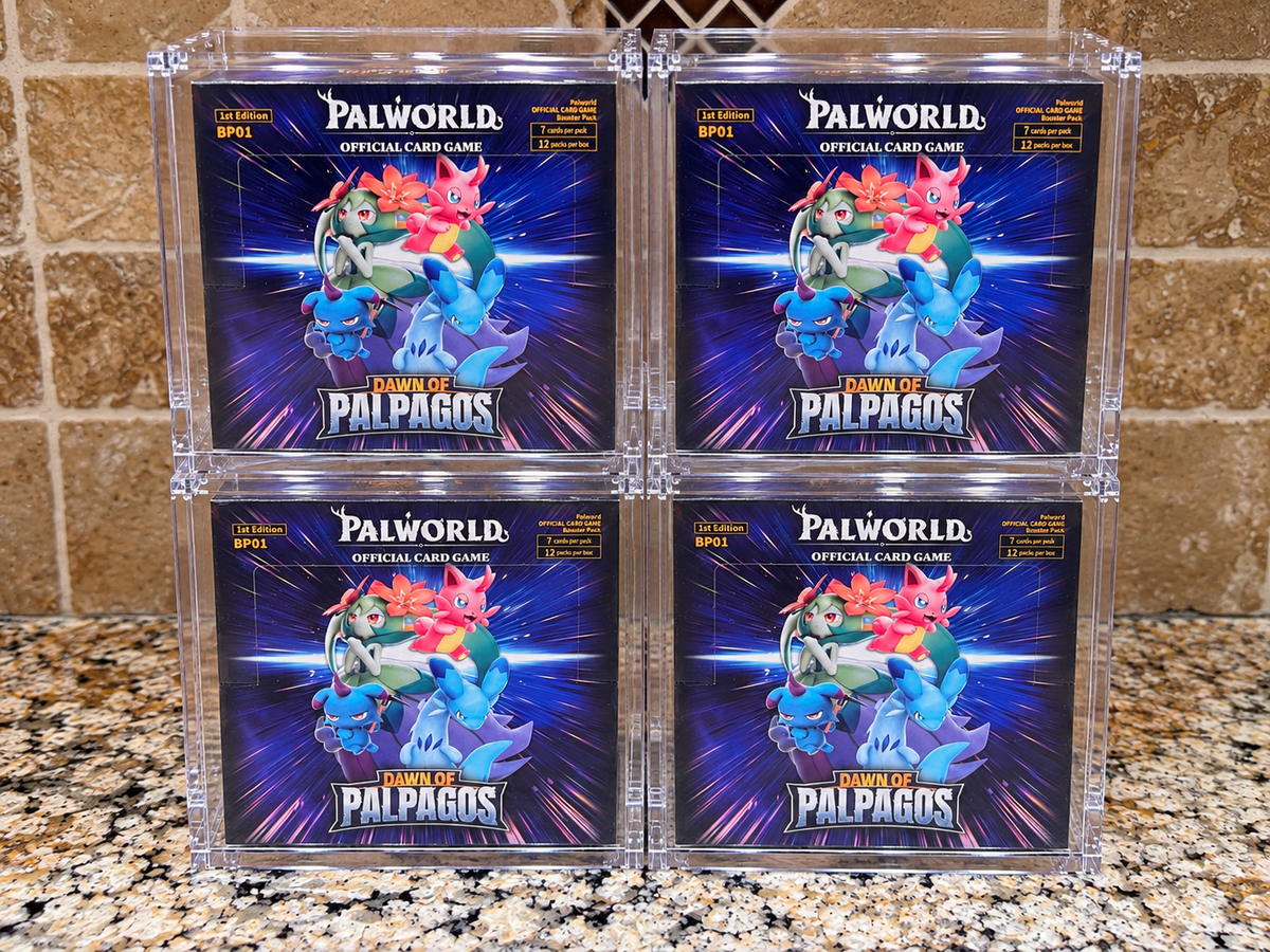 Palworld TCG Booster Box Acrylic Display Case Magnetic UV Protection | Ships by Nov 3