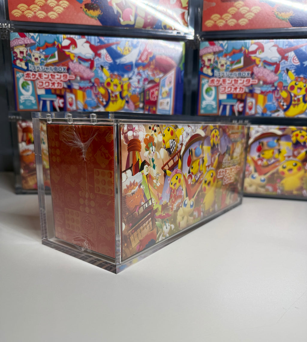 3x Acrylic Case For Pokémon Center Tohoku/Hiroshima/Fukuoka Japanese Special Box