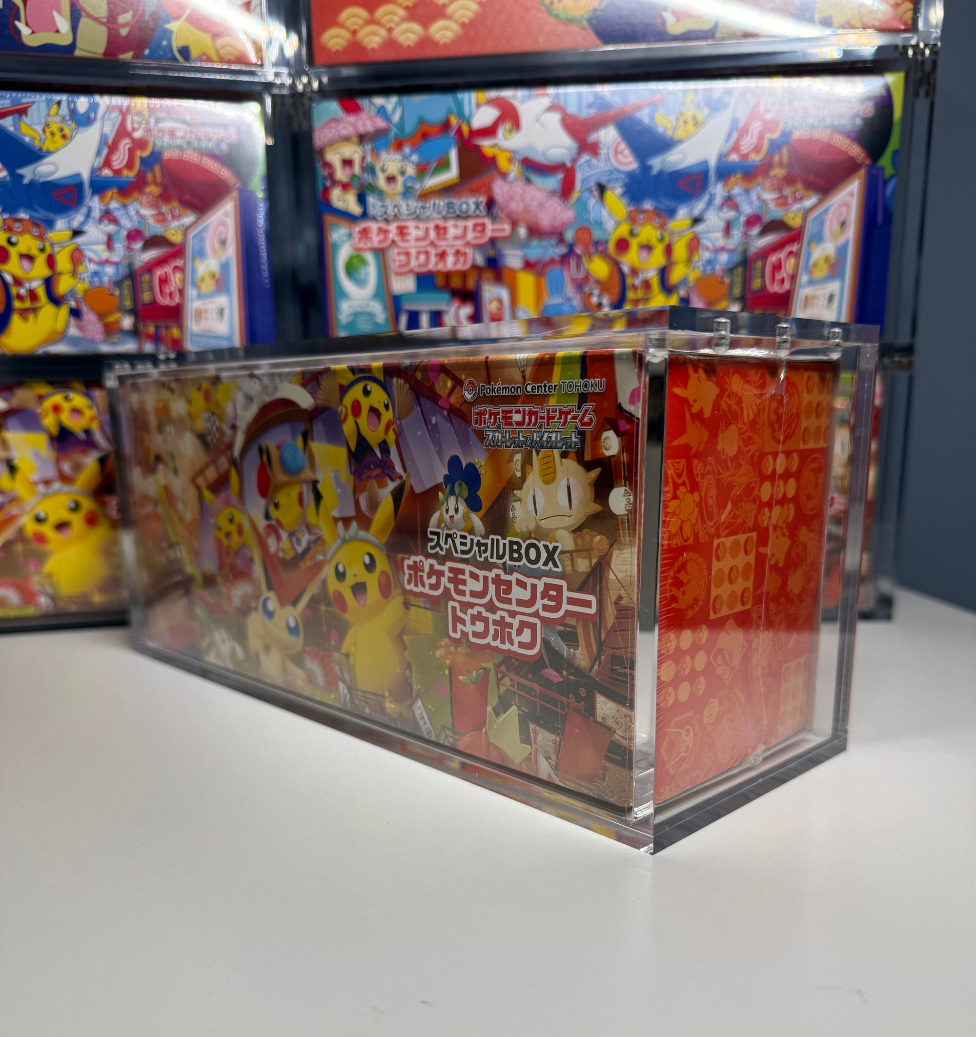 PRE ORDER - 3x Acrylic Case For Pokémon Center Tohoku/Hiroshima/Fukuoka Japanese Special Box