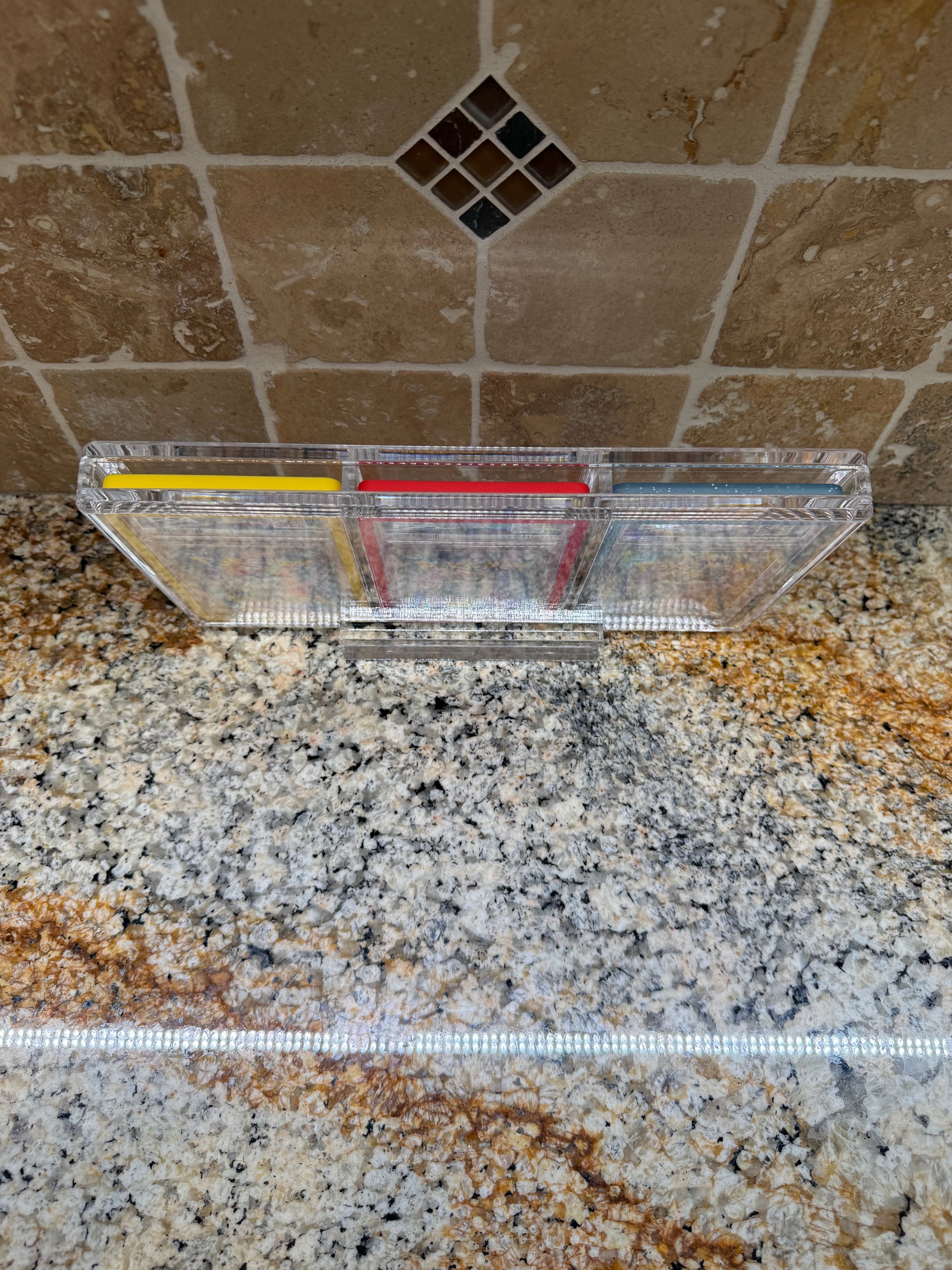 Triple PSA Graded Slab Bumper Acrylic Display Case Magnetic