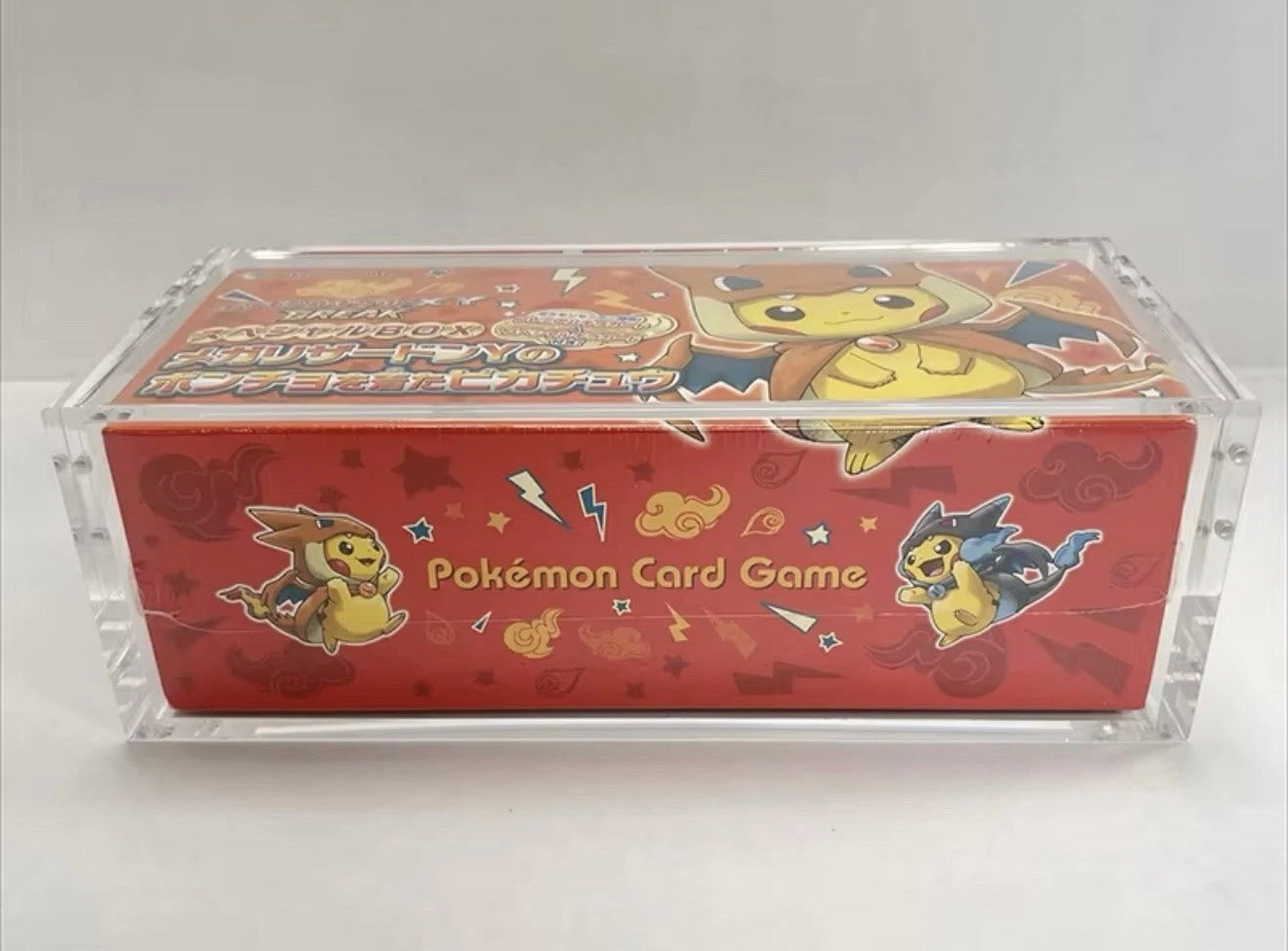 PRE ORDER - 3x Acrylic Display Case for Poncho Pikachu, Kanazawa & Special Box