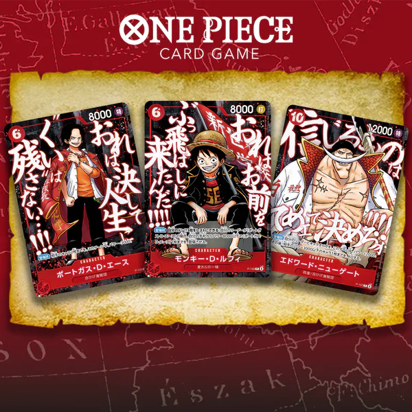 PRE ORDER - ONE PIECE Saikyo Jump Promo Luffy Ace Whitebeard 3 Card Set Japanese